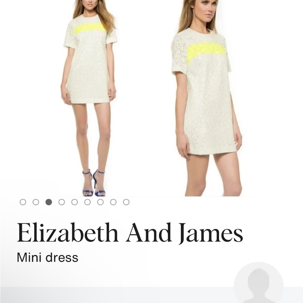 White and Yellow Lace Dress